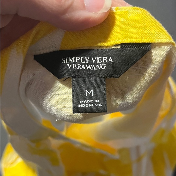 Simply Vera Vera Wang Yellow Floral Mini Dress - Picture 2 of 6